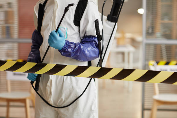 Professional Biohazard Cleanup technician working in Fountain, NC